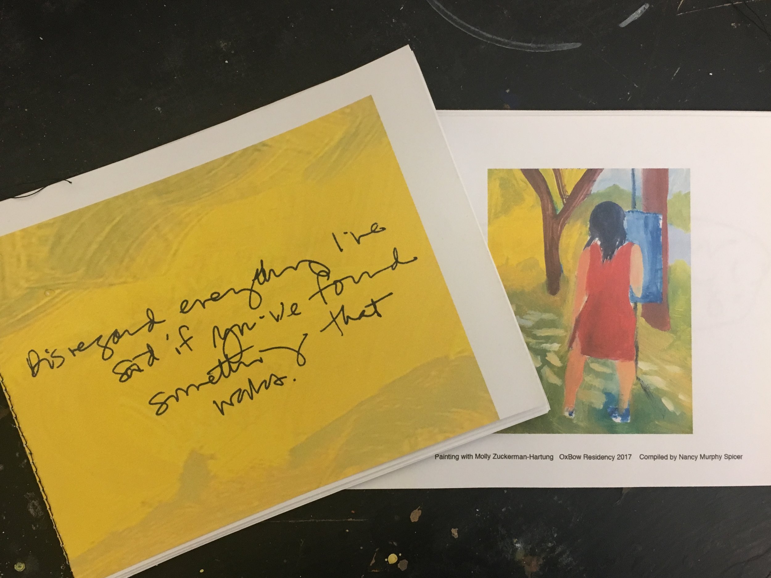 Artists book of painting wisdom from Molly Zuckerman-Hartung