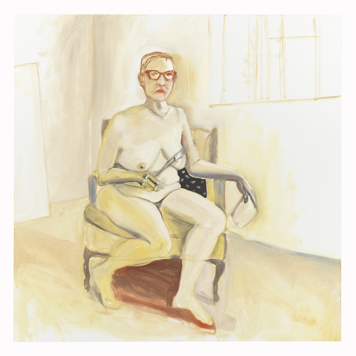 Self-Portrait as Painter (after Alice Neel) 2018 oil on canvas 48 x 48 1250.jpg
