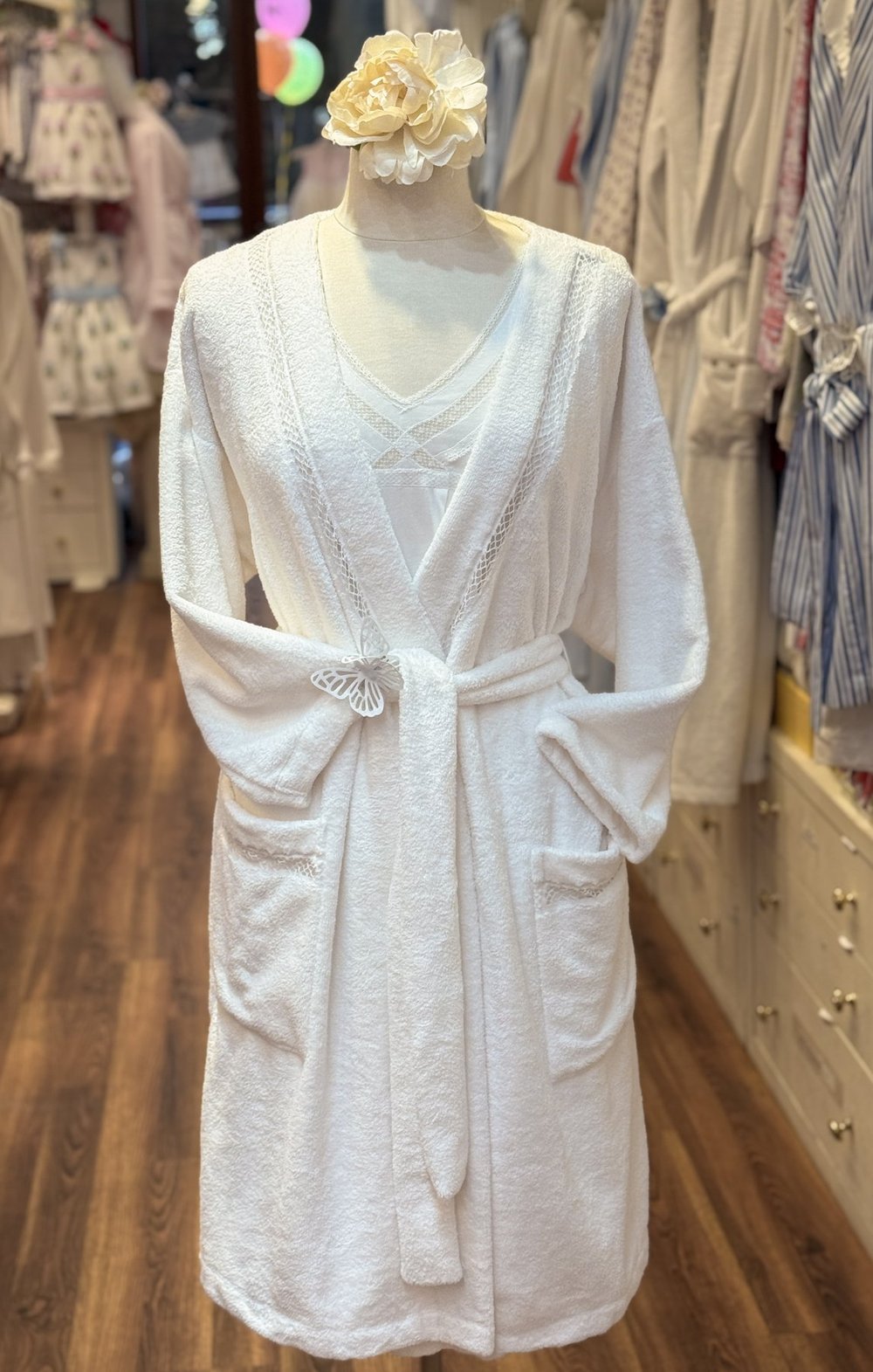 white christmas dresses Women's Personalized Short Luxury Robe