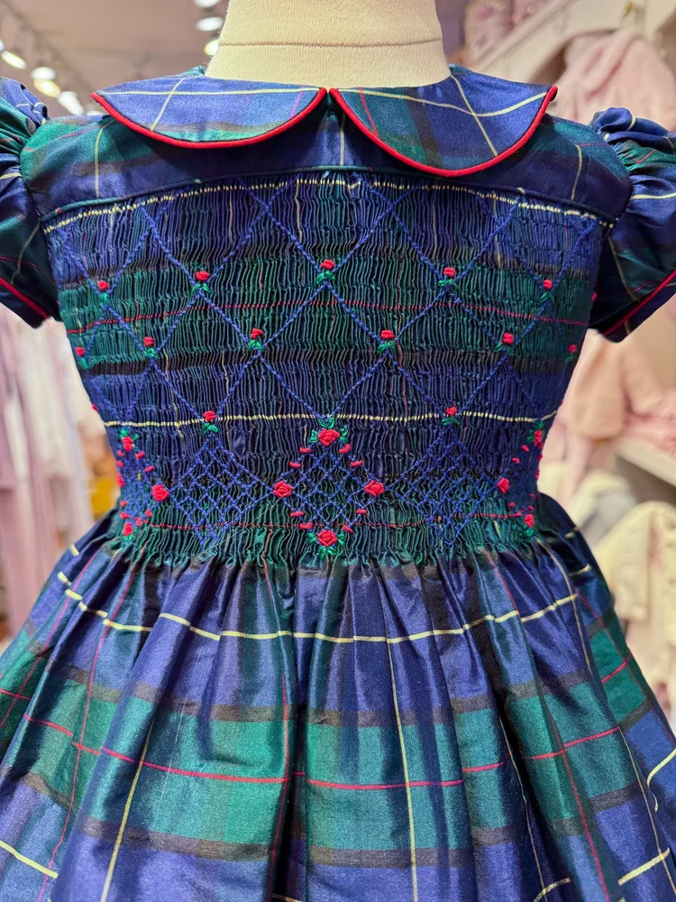 sachin and babi light blue dress Leila Tartan Dress  Guizio