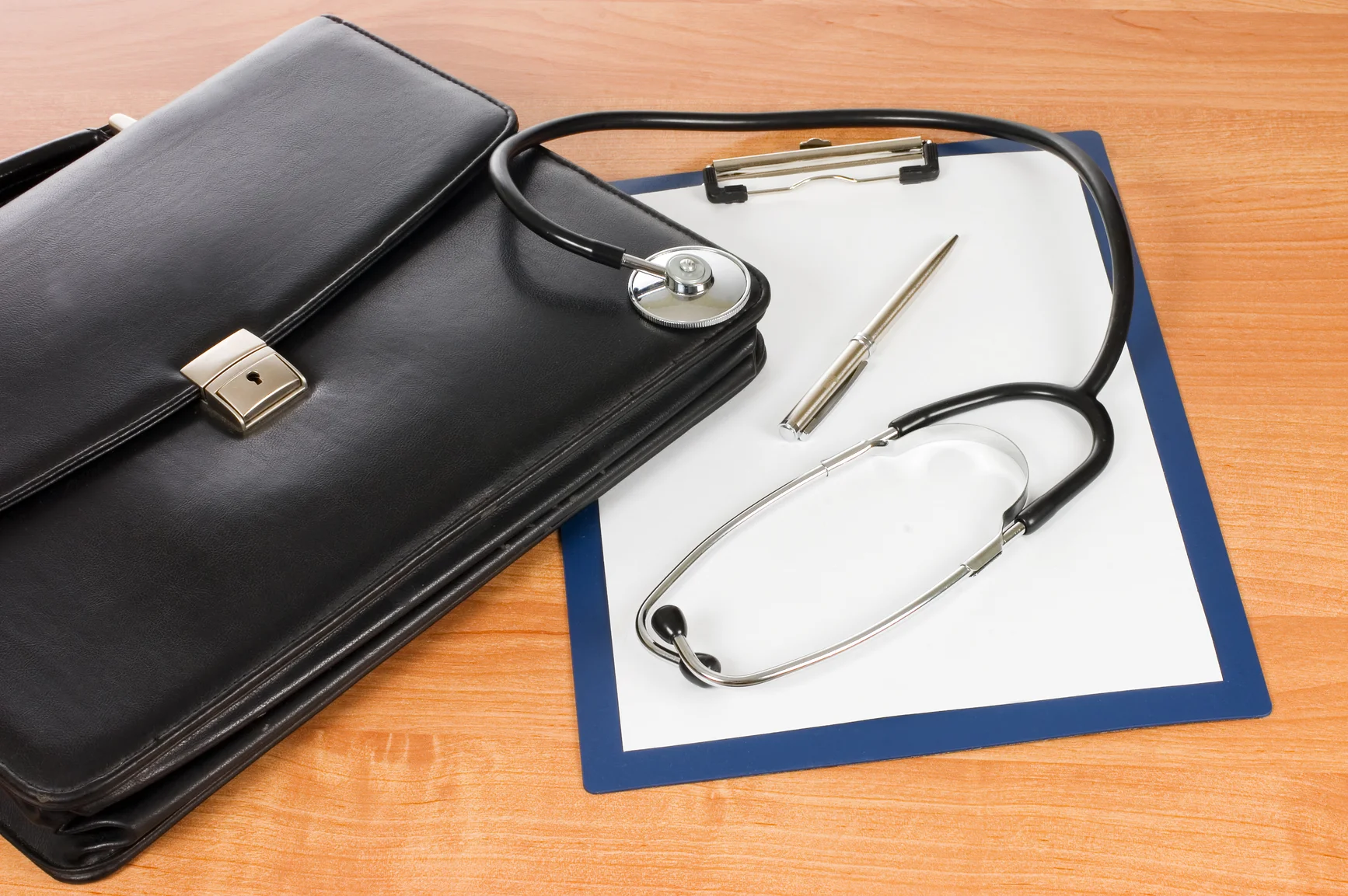 Black portfolio, clipboard, stethoscope.jpg