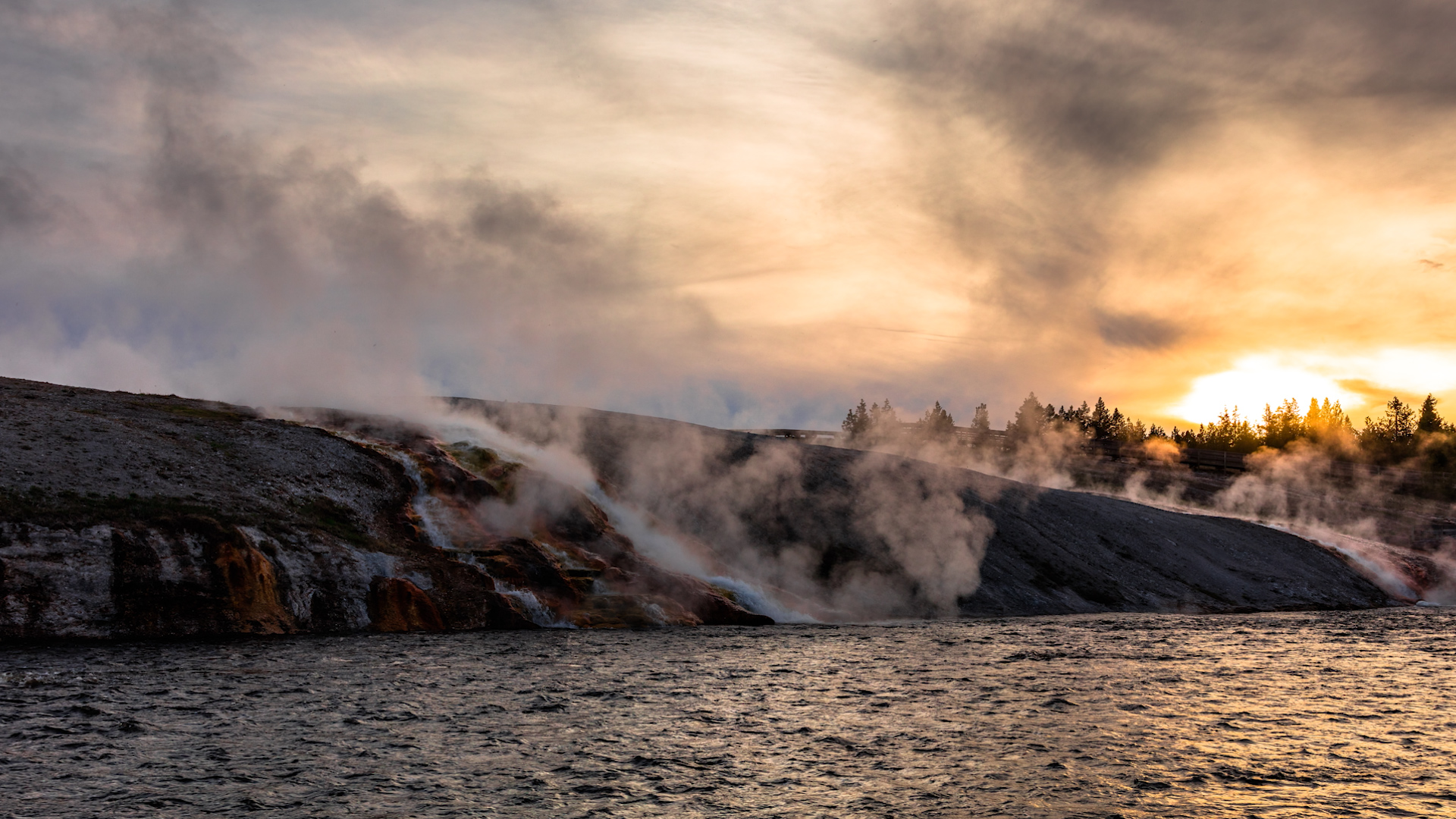Yellowstone River at Sunset