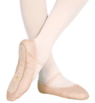 Leather full-sole ballet shoe
