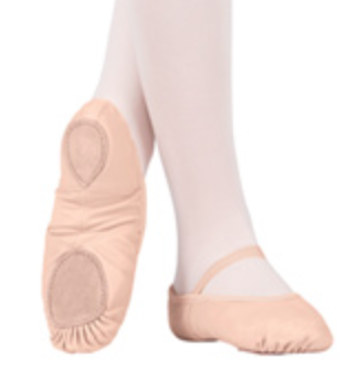 Leather split-sole ballet shoe