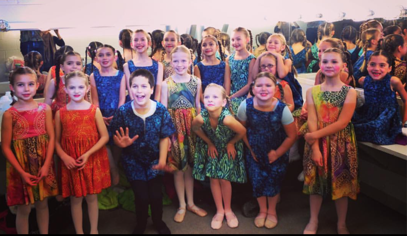 Ballet 5:8 School of the Arts students, including Spencer Petrik, get ready to perform as South African Children in Beyond the Nutcracker