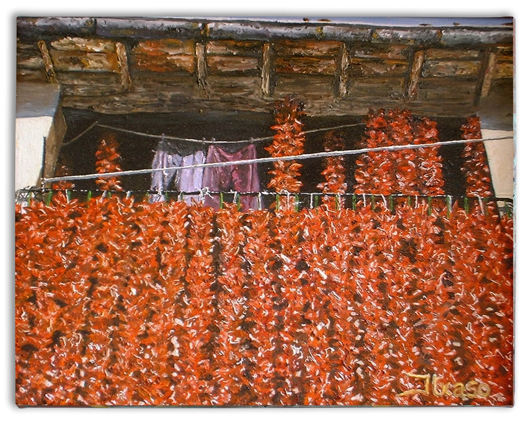 Balconada de pimientos. Lodosa