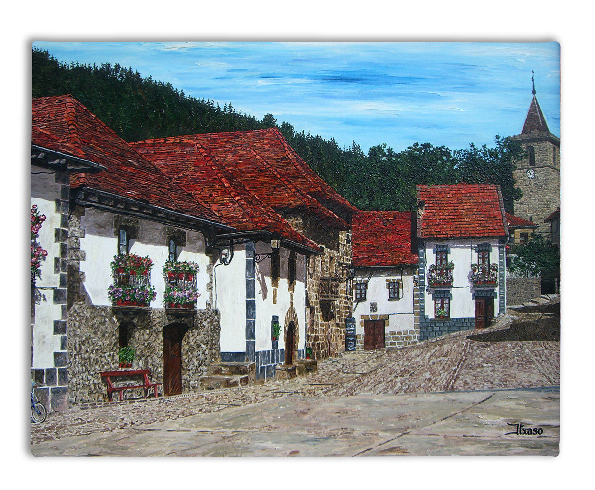 Ezcároz en el curso del río Salazar