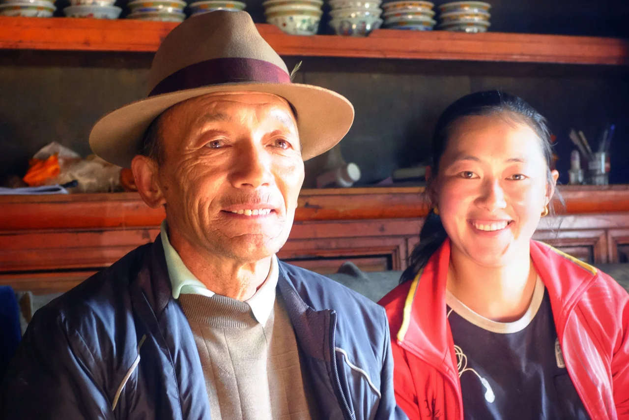 Our Tibetan hosts in Shusong.