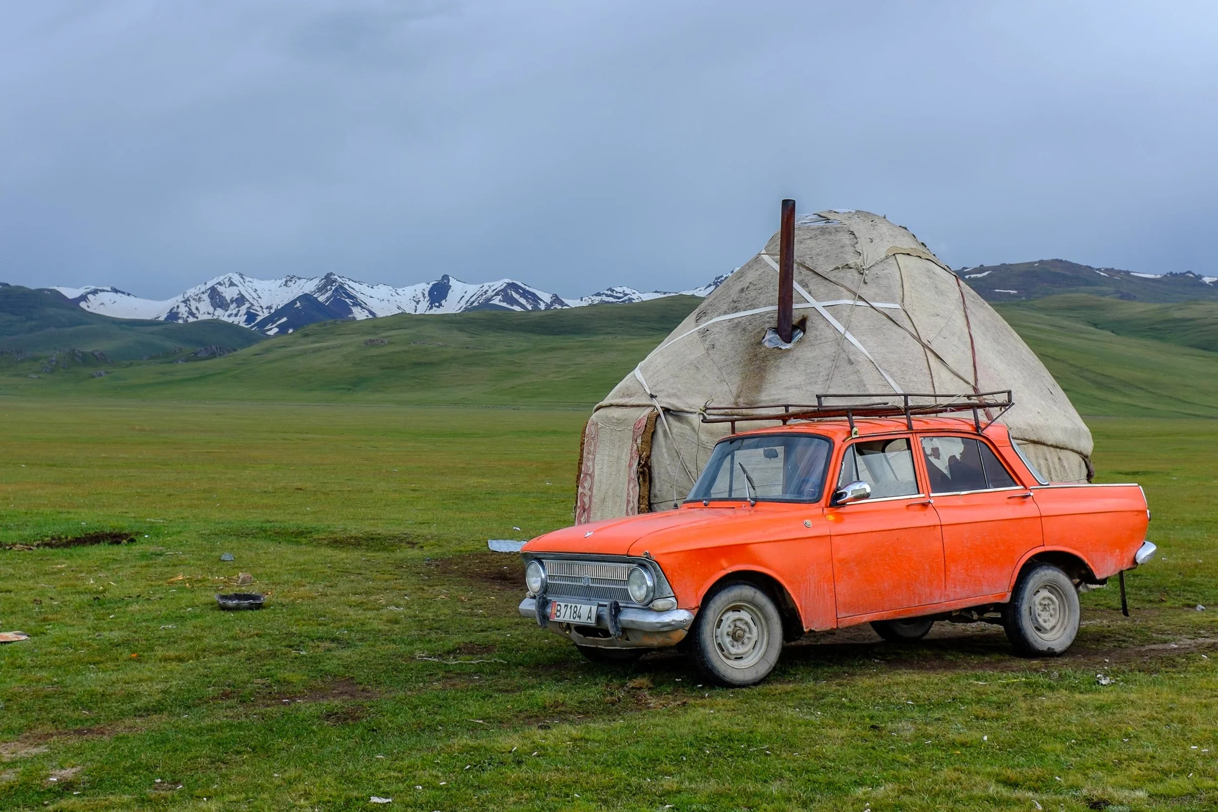 The ubiquitous Lada is by far the most popular car in Kyrgyzstan