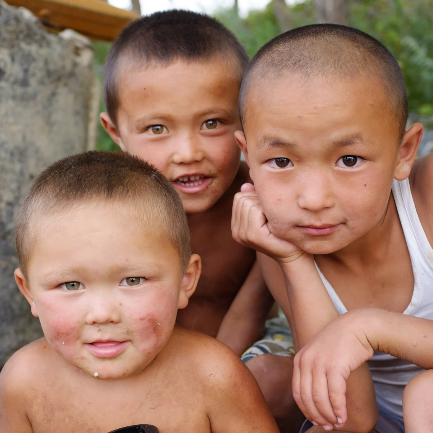 Ethnically diverse young Kyrgyz faces