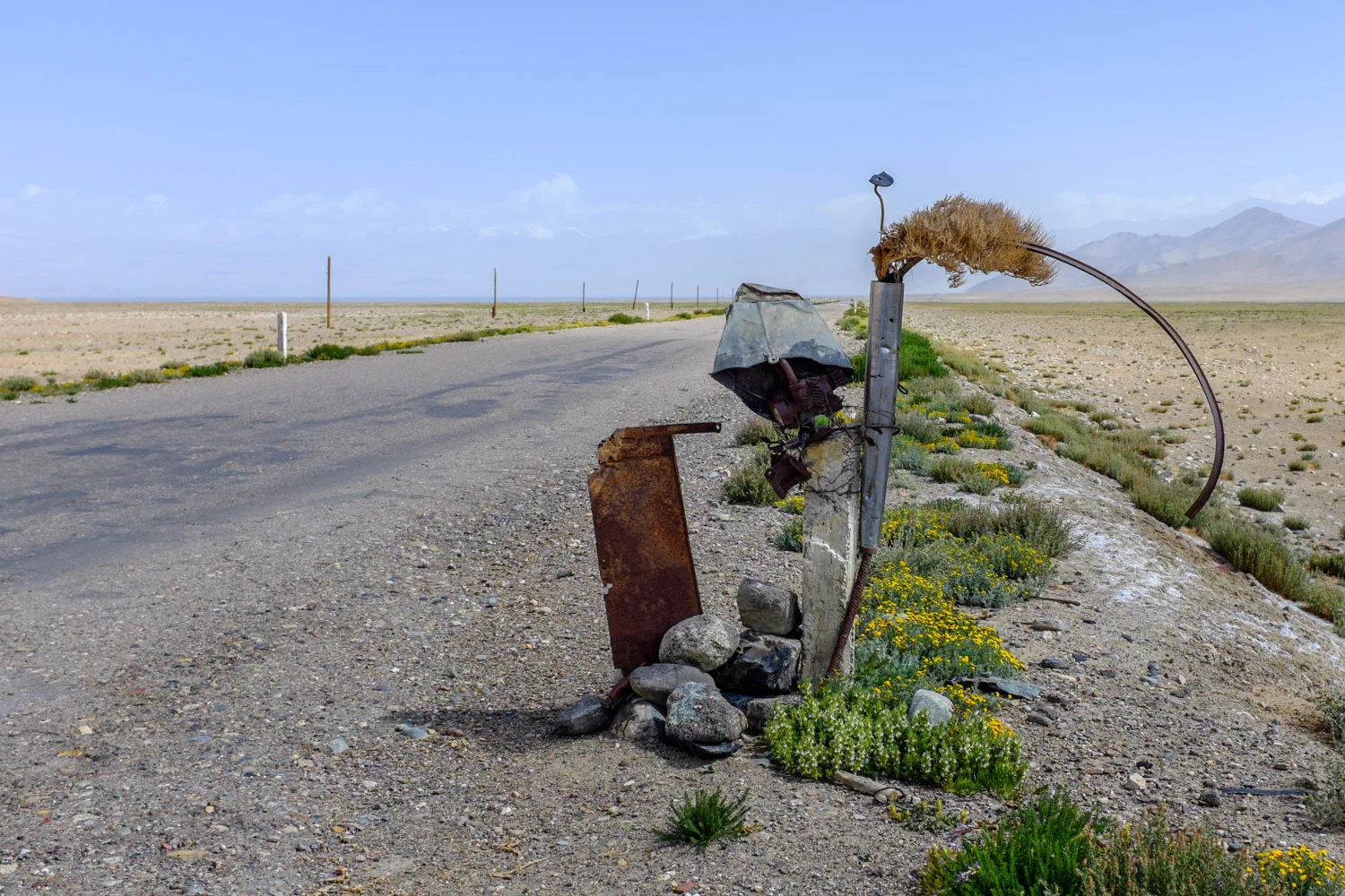 Road side junk sculpture