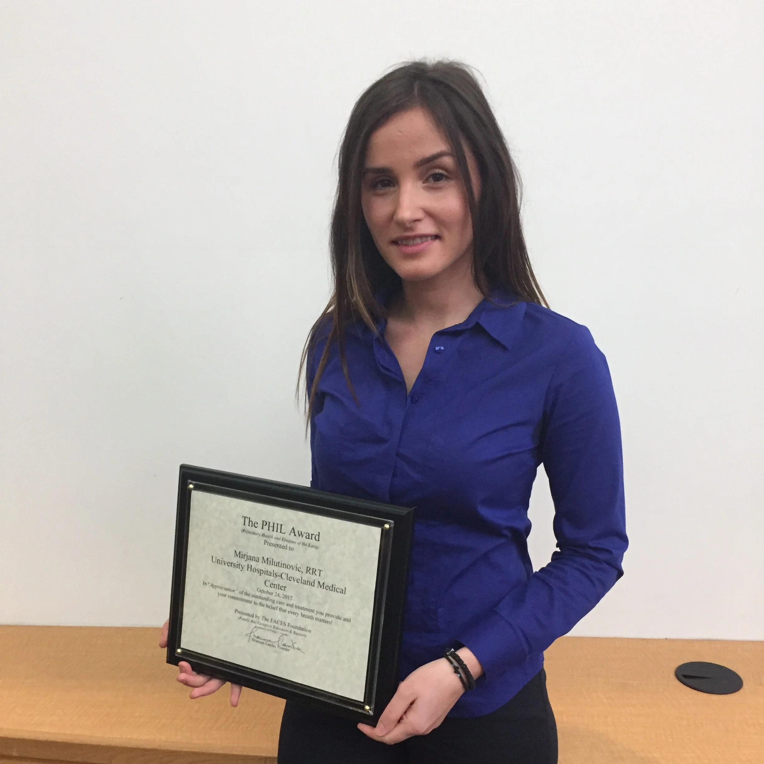 Mirjana Milutinovic, RRT University Hospitals- Cleveland Medical Center