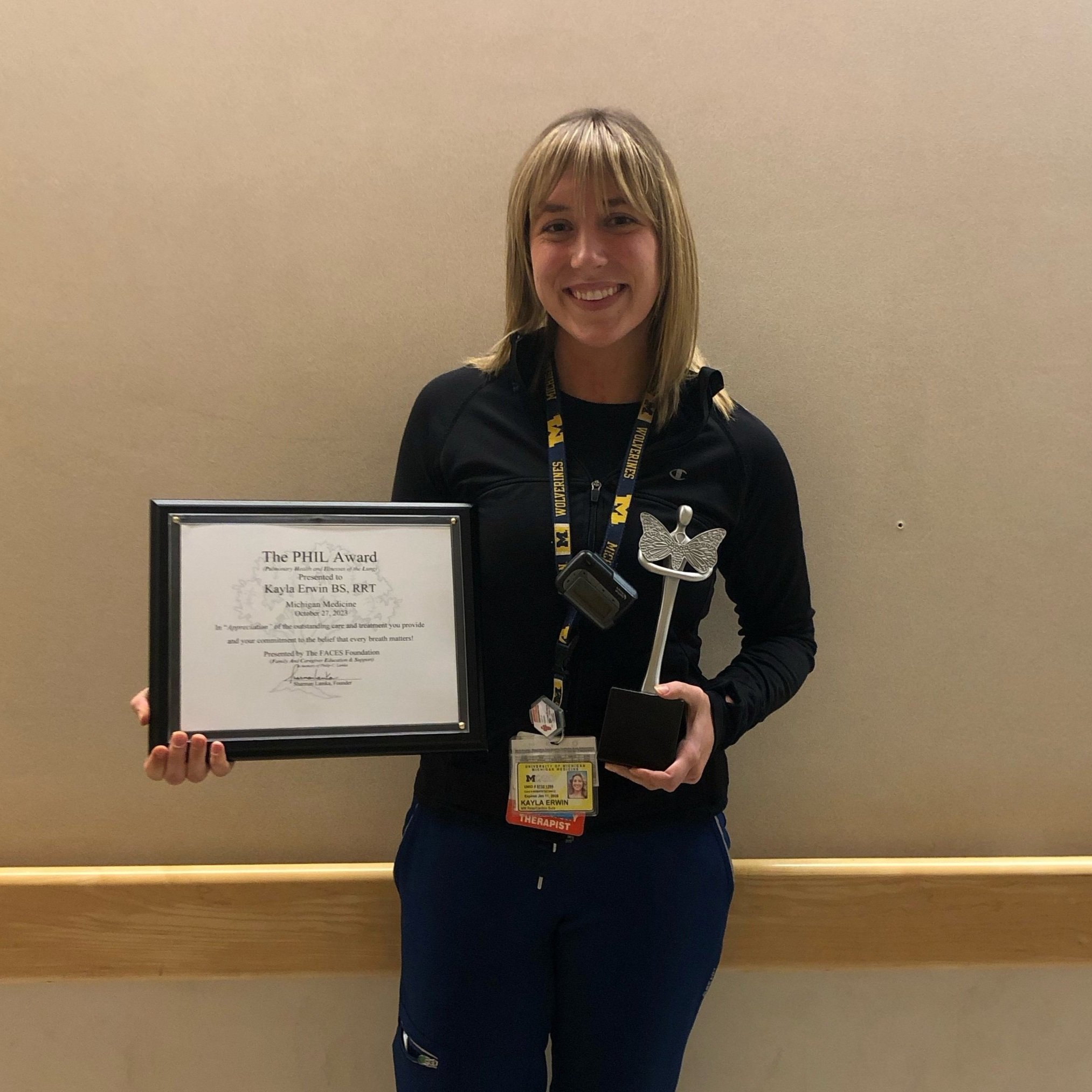 Kayla Erwin, BS, RRT Michigan Medicine