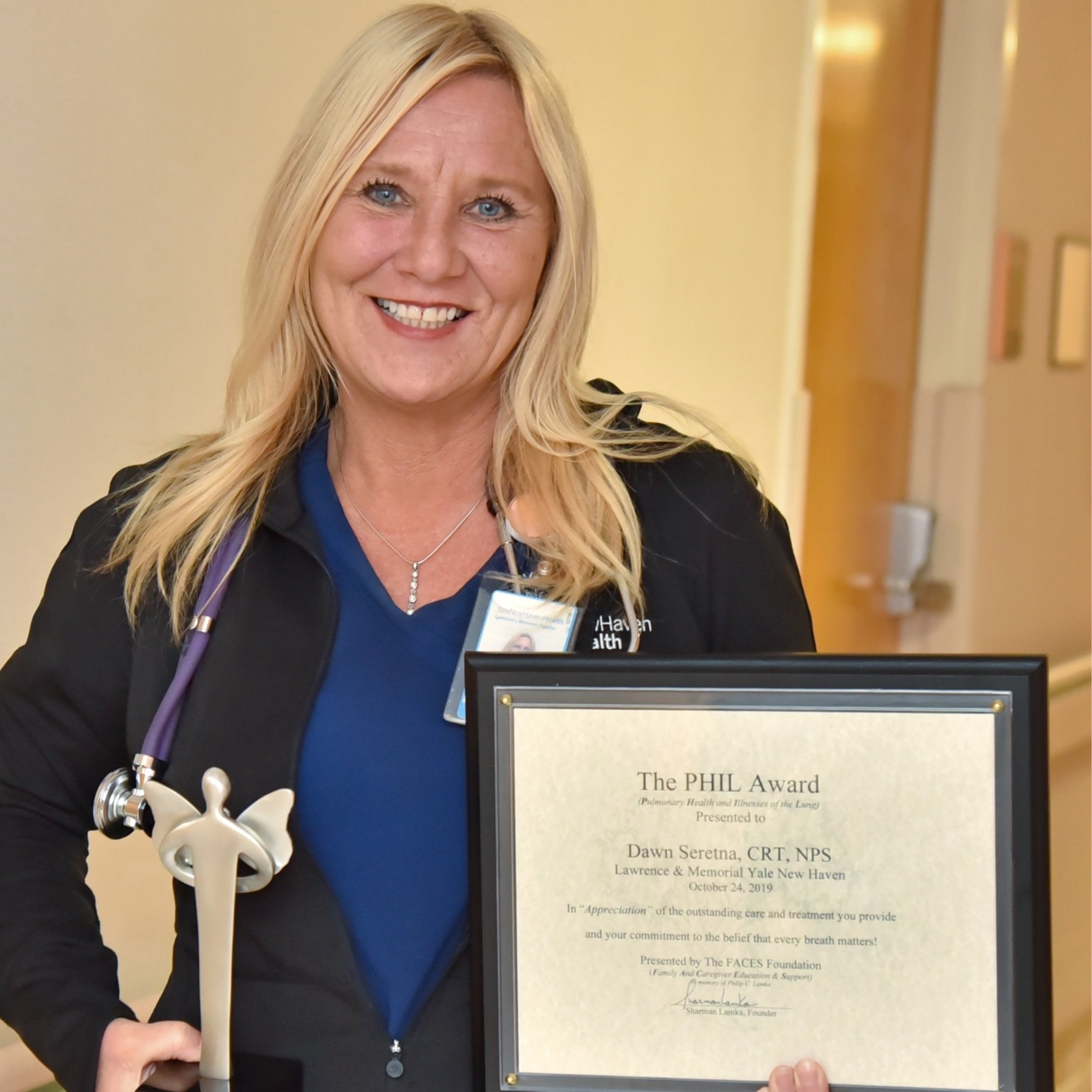 Dawn Seretna, CRT, NPS Lawrence & Memorial Yale New Haven Health