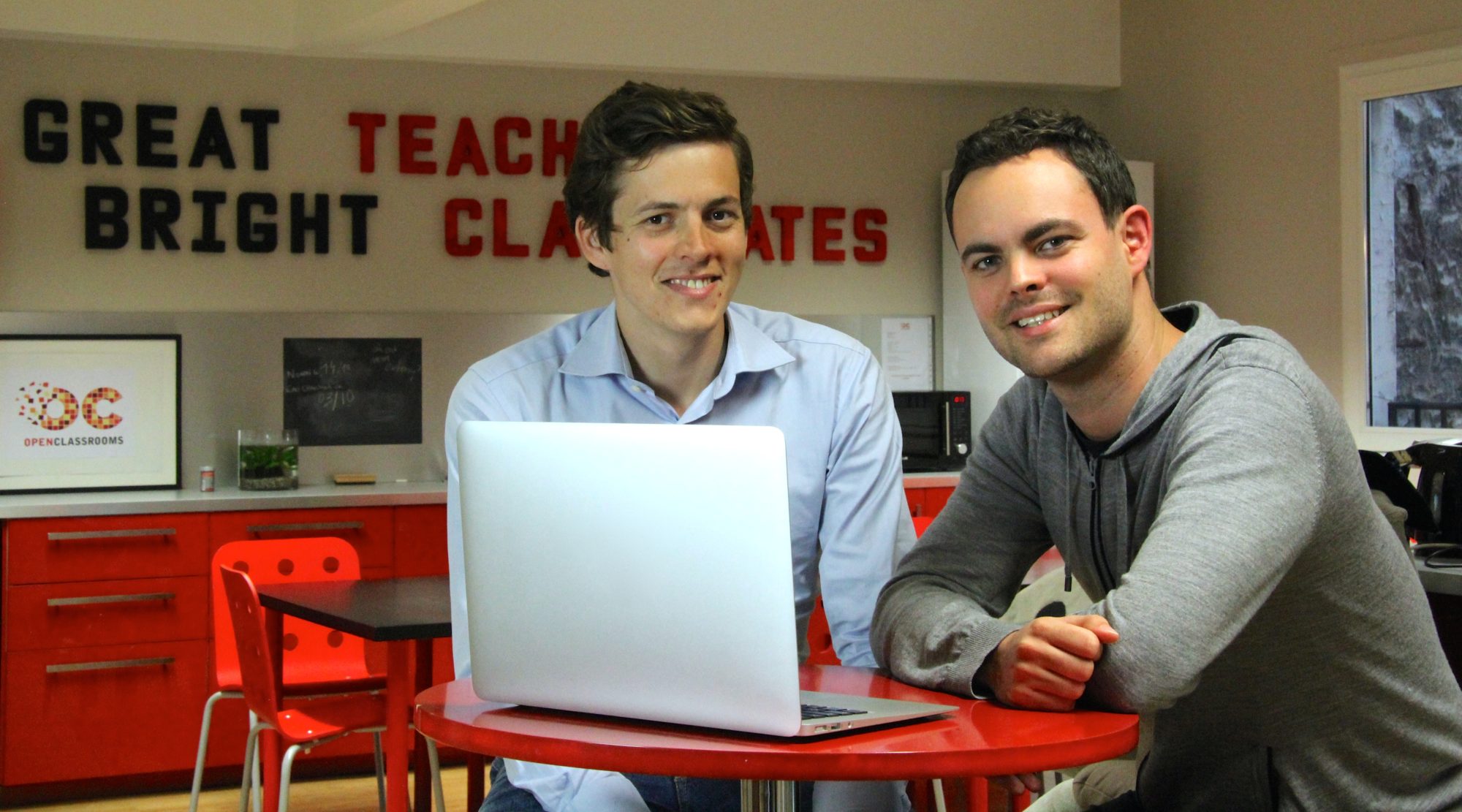 OpenClassrooms co-founders Pierre Dubuc and Mathieu Nebra