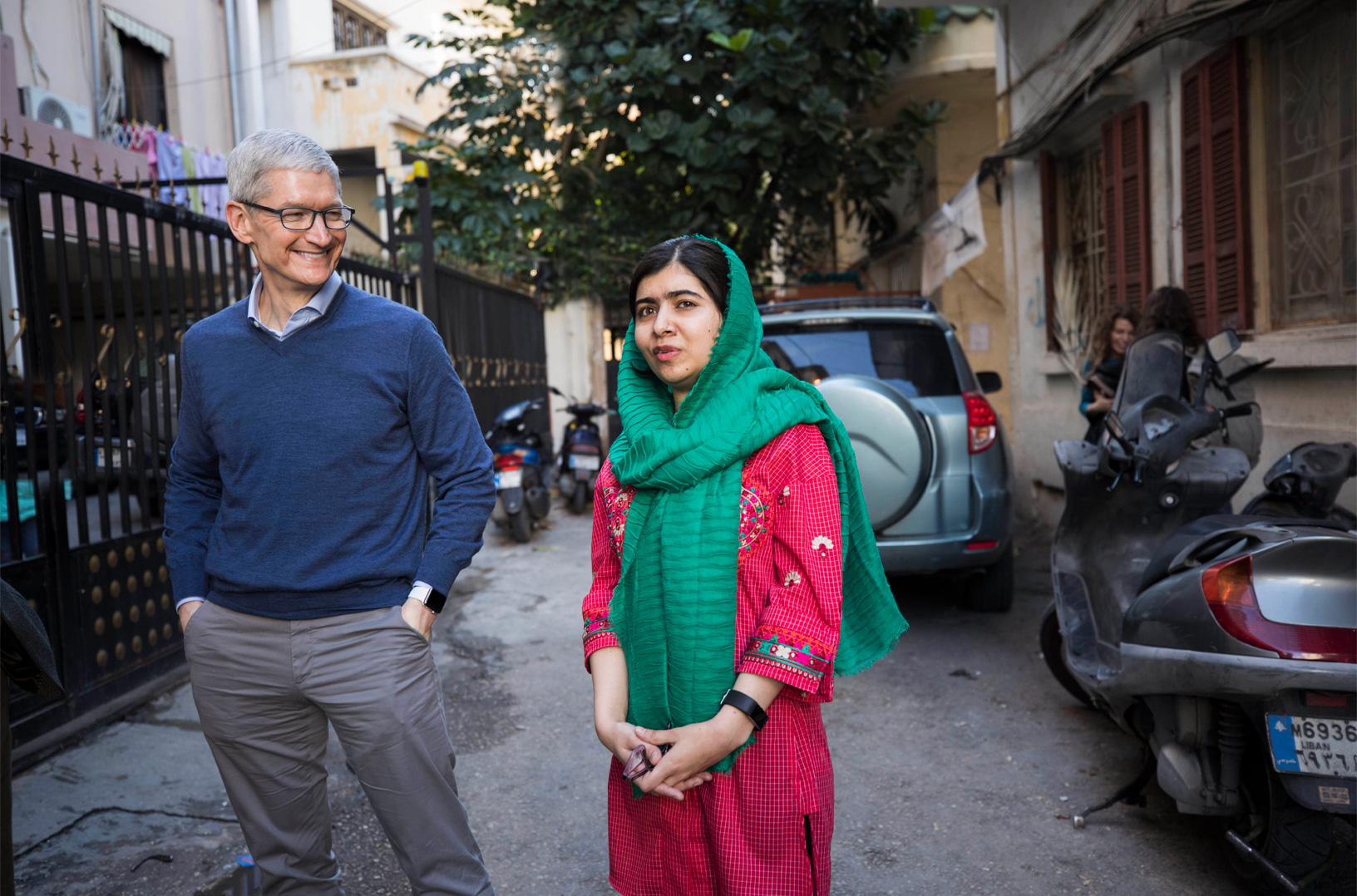 Apple will support Malala fund programs with technology, curriculum and research into policy changes to help girls attend school and complete their education.  - Photos: Apple.com