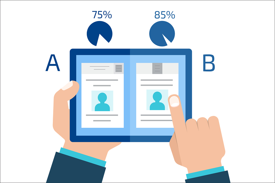A/B Testing comparison in coursera