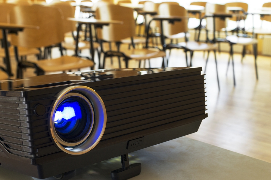 digital projector in class
