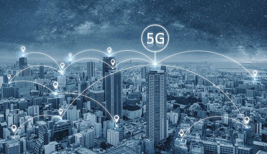 5G technology connecting a whole city