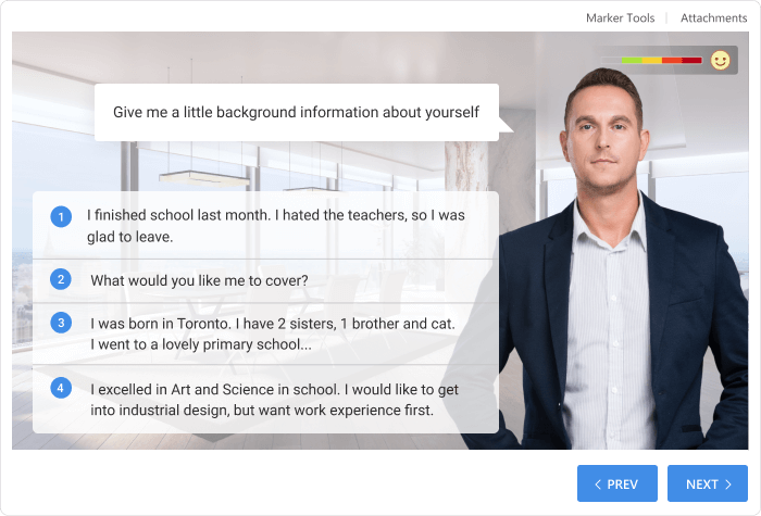 Image 4: Roleplay for an online job interview.