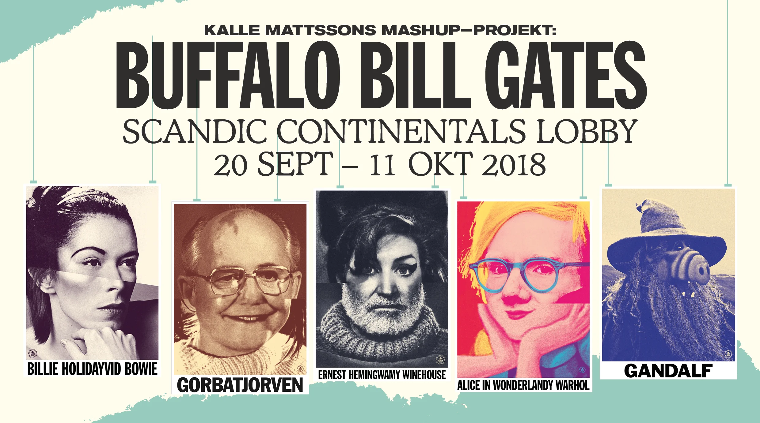 Buffalo Bill Gates Exhibition Producing an illustration exhibition called Buffalo Bill Gates with artist Kalle Mattsson at Scandic Continental.