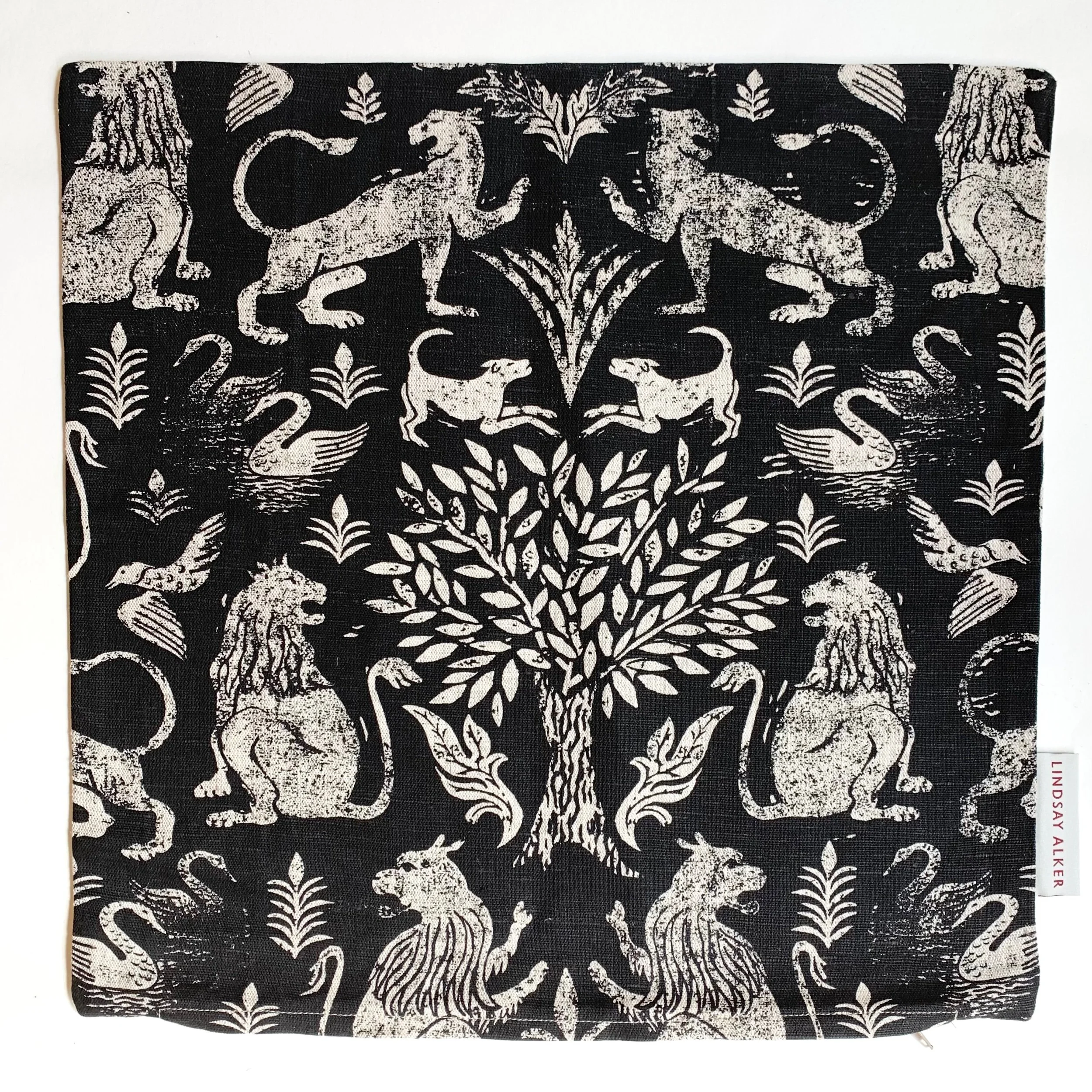 city of lions black linen union.jpeg