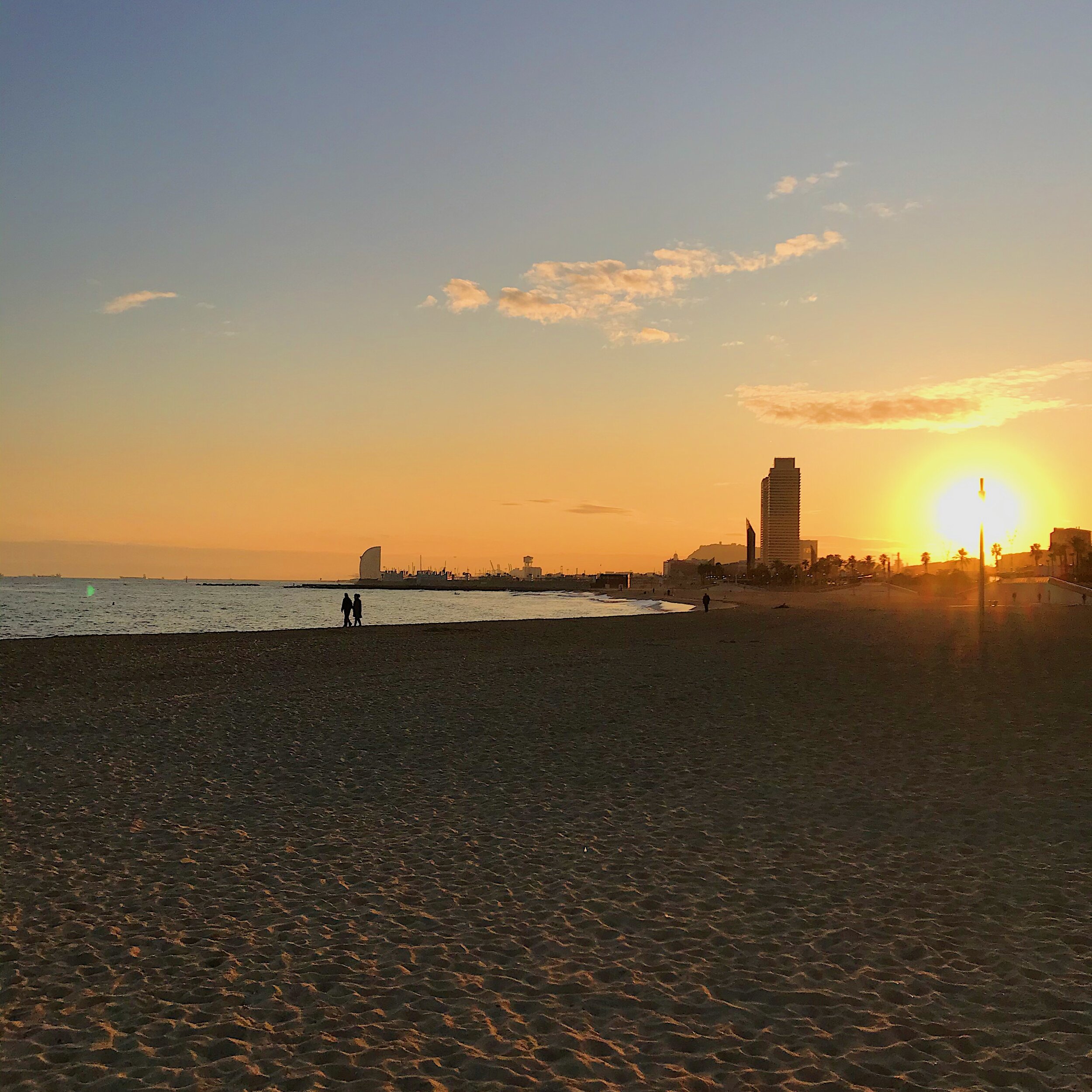 Sunset on Bogatell Beach