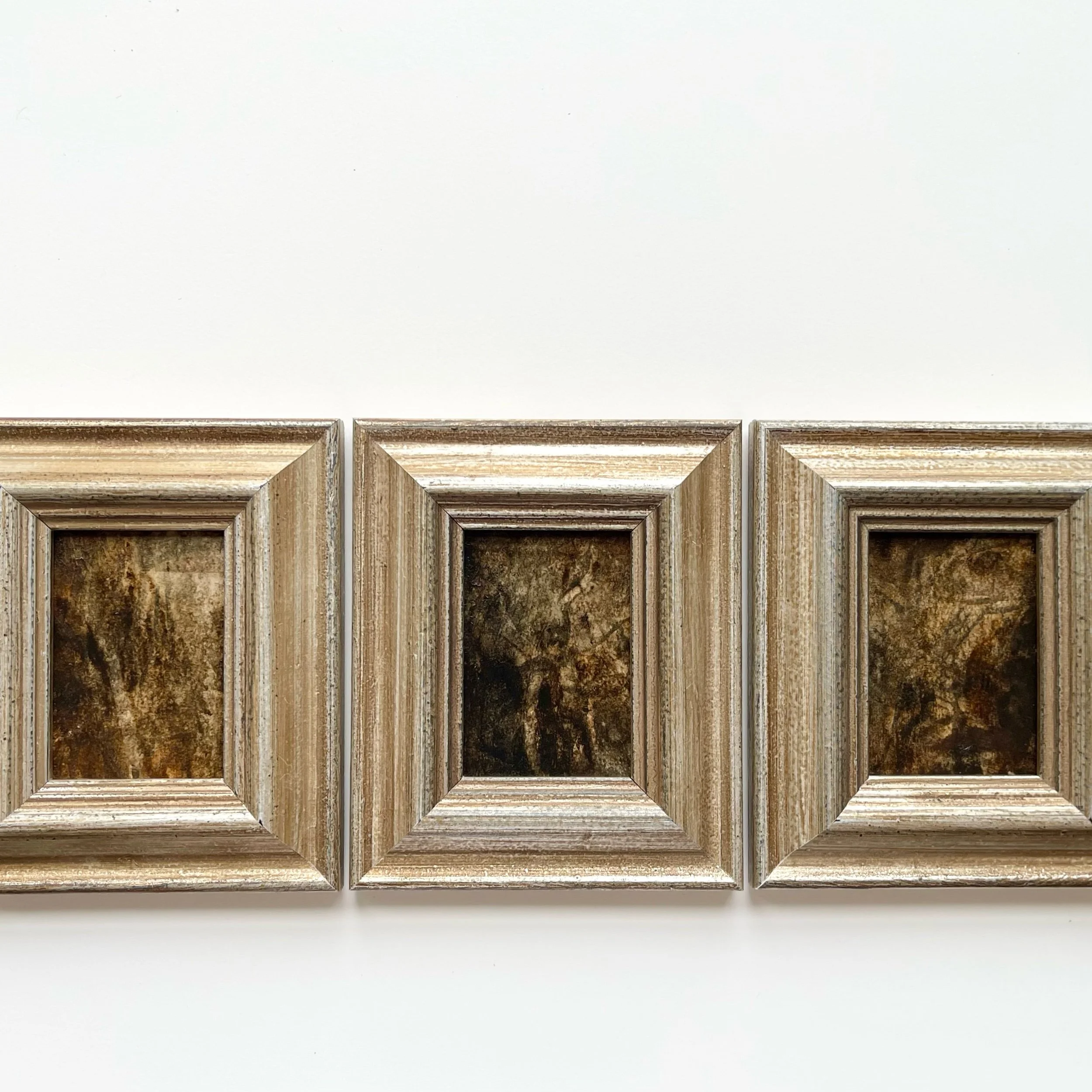  THREE TEXTURED PAINTINGS  5” X 6”  $390 