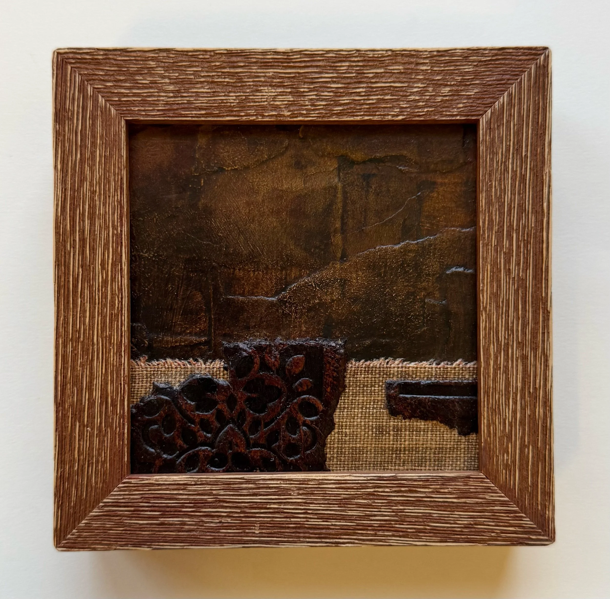  VINTAGE BOOK COLLAGE  3 1/2” X 3 1/2” X 1 1/4”  $200 