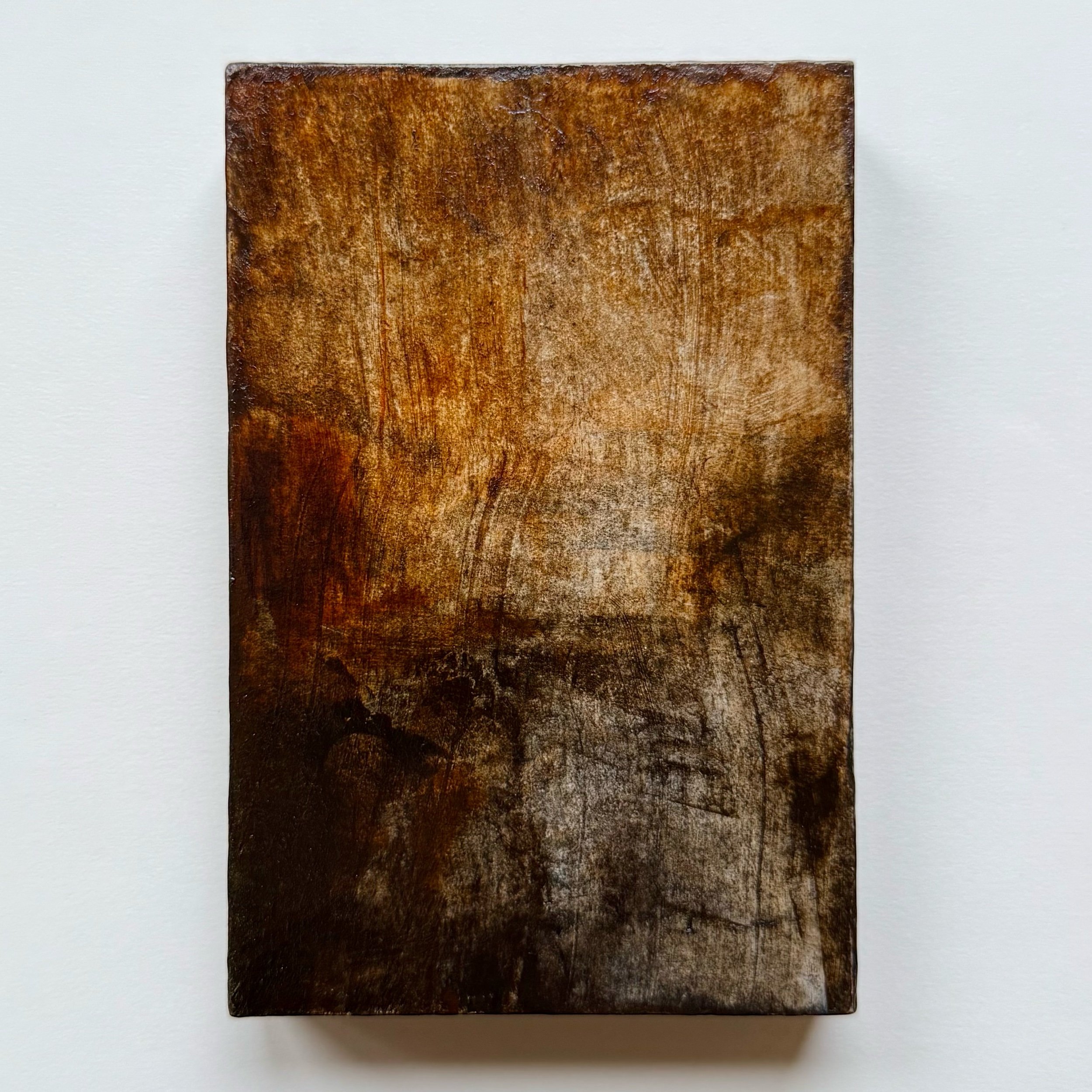  ACRYLIC PAINTING ON CRADLED WOODEN PANEL  4” x 6” x 1”  $200  SOLD 