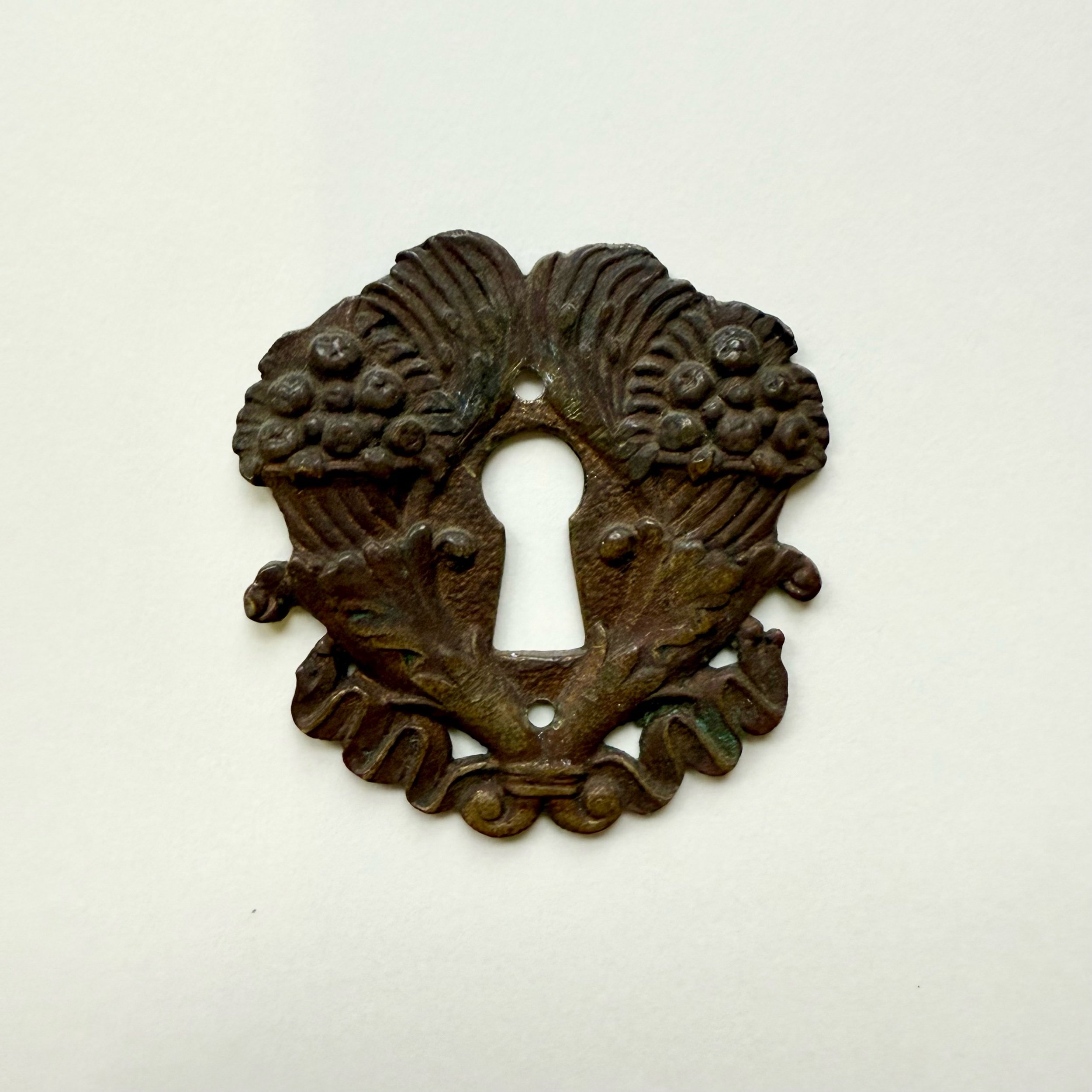  VINTAGE KEY PLATE FROM PARIS  2 1/4 “ x 2 1/4”  $30     