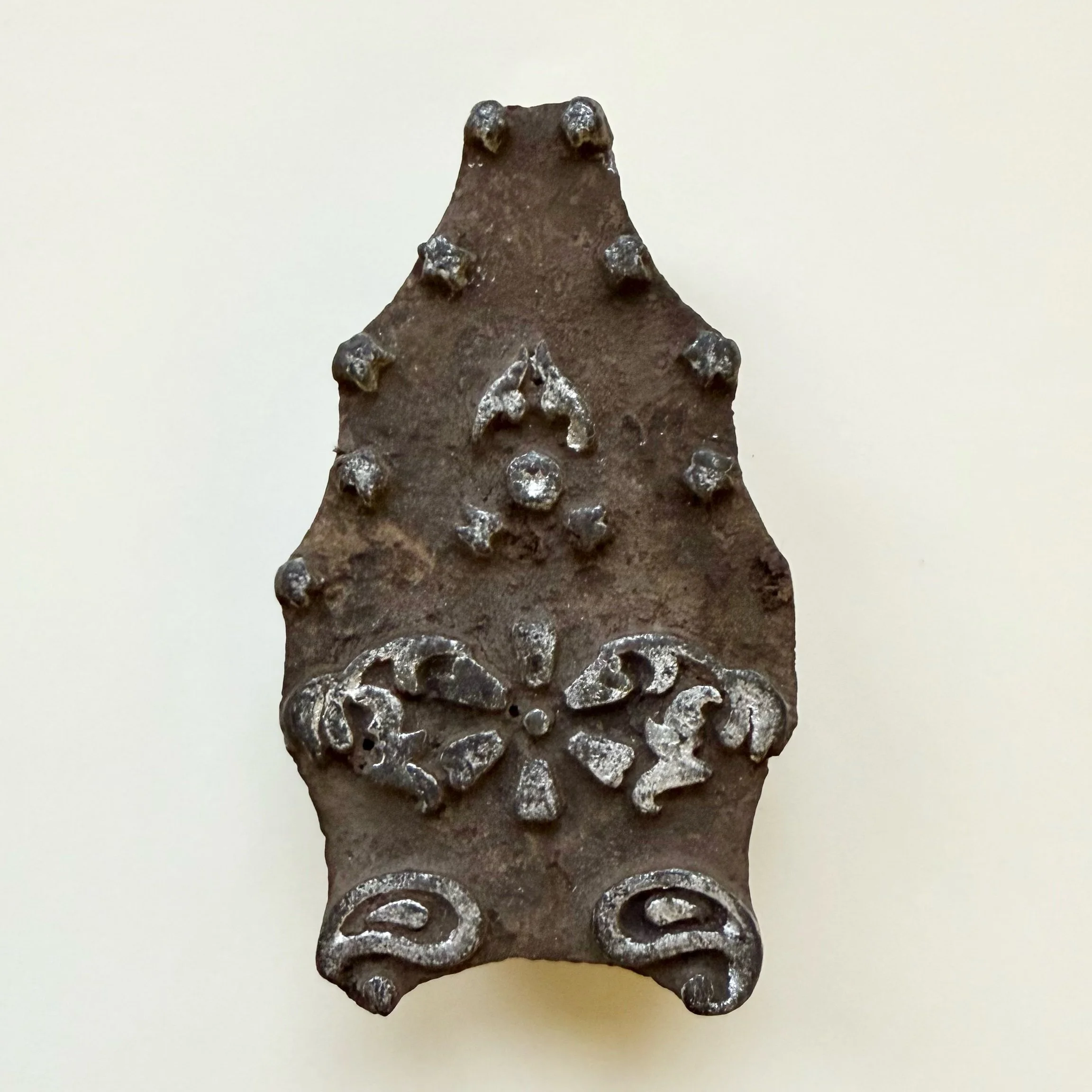  VINTAGE TEXTILE PRINTING BLOCK  2 3/4” x 5”  $30   