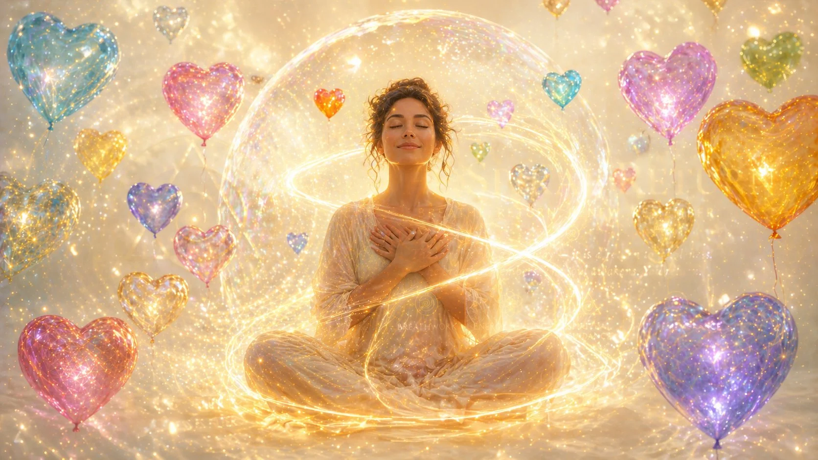  The gossamer bubble is a symbolic  re-containment in lightness . 