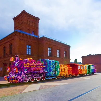 POLISH ARTIST OLEK'S Technicolor Train
