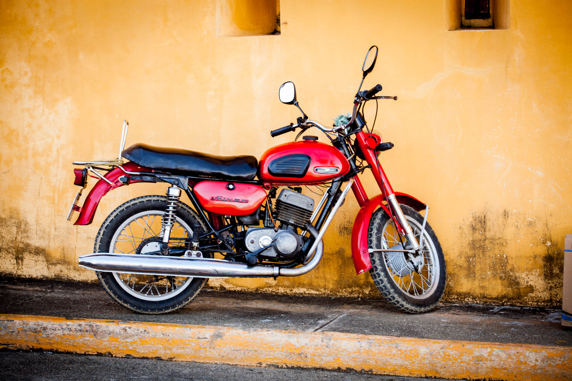 MOTO Motor bikes throughout Cuba are almost as classic as the cars. 