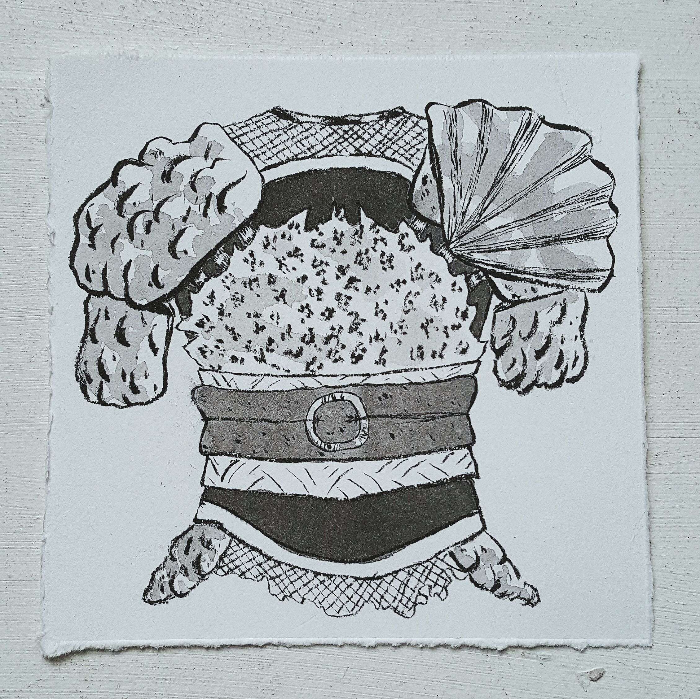 Inktober No. 21, Seaworthy Armor - An armor set crafted with the most durable oceanic supplies.