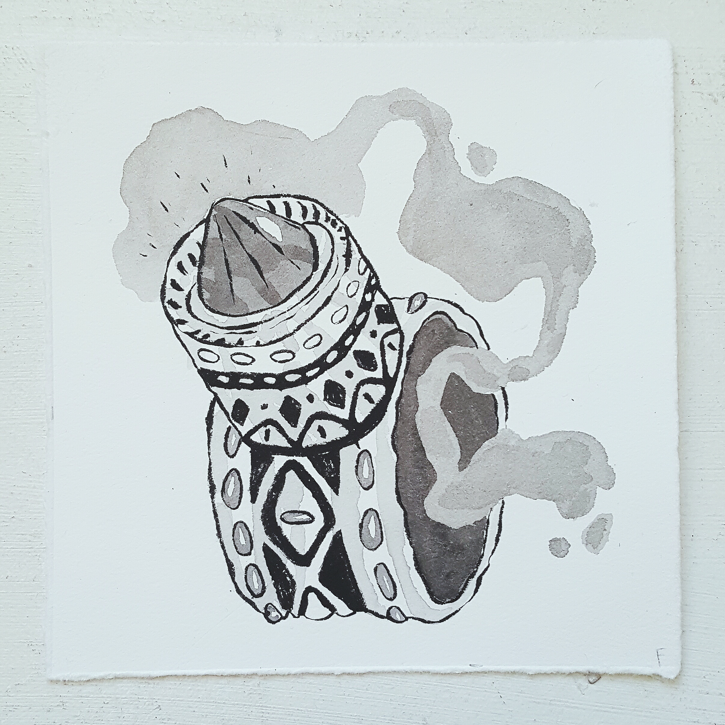 Inktober No. 27, Magister Mysterium Ring - It's said that the Magister Mysterium whispered his knowledge and secrets into this enchanted ring, and that the wearer has the ability to know it all. Some believe that the Magister himself may even inhabit the ring.Inktober No. 28, Sea God's Longsword