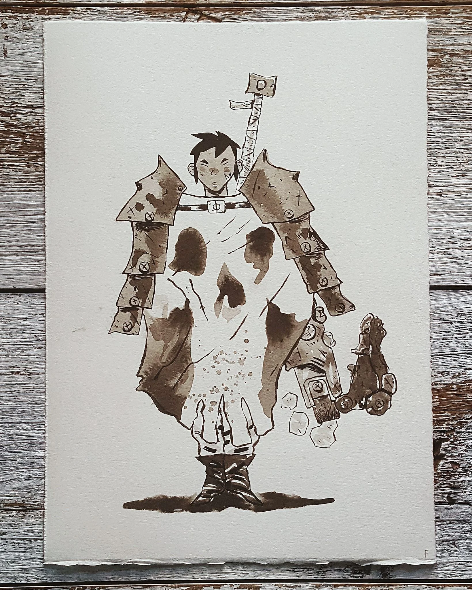 A Knight a Day No. 5, Sen the Deathcloak - After barely surviving losing her arm in a raid as a child, she was found by the head of a secret society of mercenaries called the Deathcloaks. There, she was trained to be a hardened assassin whose life purpose is to punish the wicked. But over the years Sen grew disillusioned with the ethics of the Deathcloaks. After she escaped the organization, she joined a guild led by a deserter named Lera the Rogue.