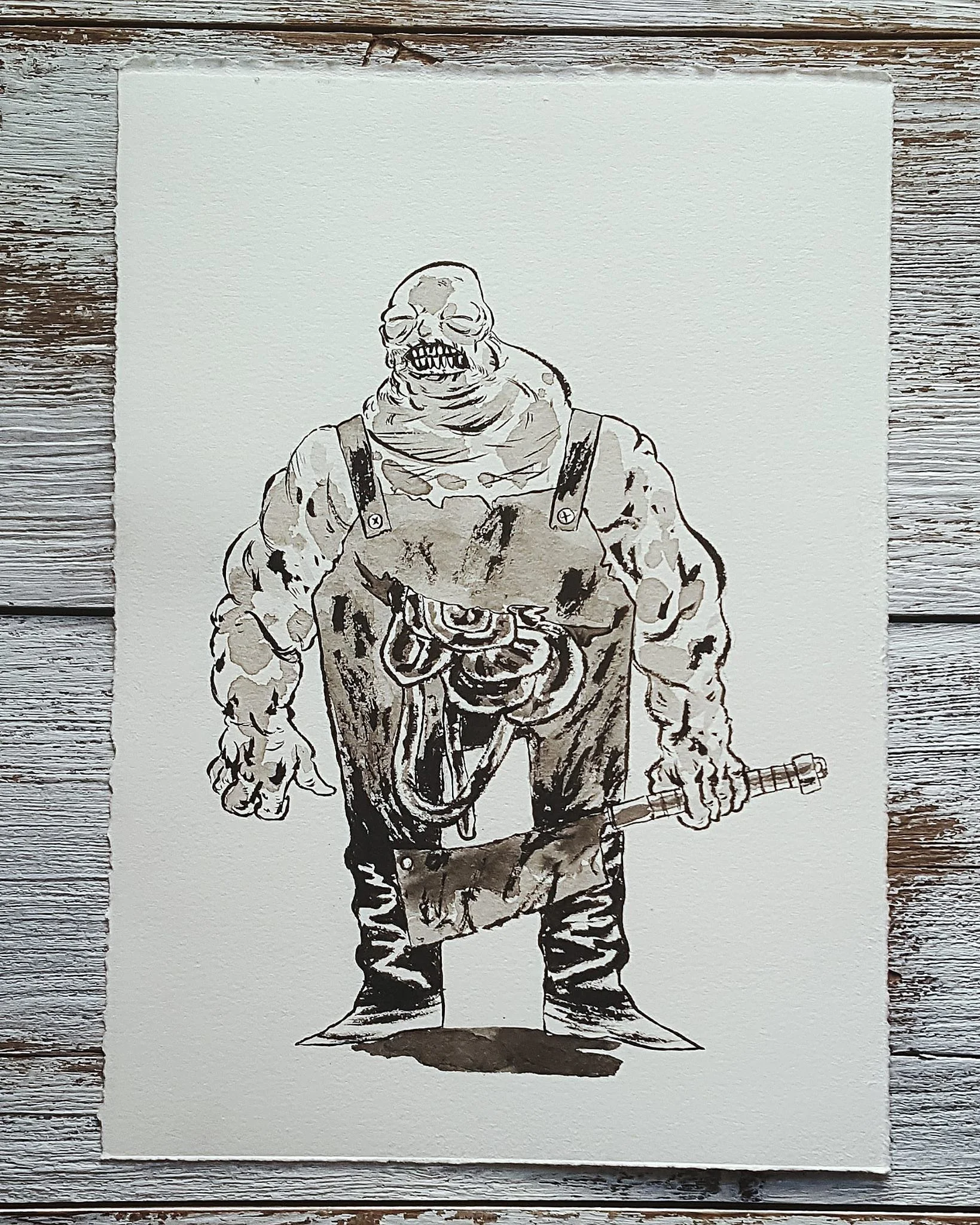 A Knight a Day No. 27, Bloated Butcher - A butcher who was drowned in a bog when he tried to protect villagers from raiders. His wet, bloated spirit wanders the land where his village used to be, ready to protect the innocent from harm.