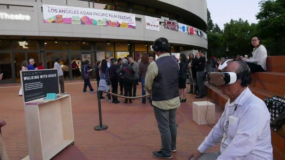 LAAPFF audience and Little Tokyo community members viewing, Walking with Grace at LAAPFF 2016 © Maya Santos