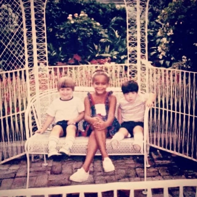 Jeremy Cunningham with his siblings Natasha and Andrew at Krohn Conservatory, Cincinnati Ohio, 1984