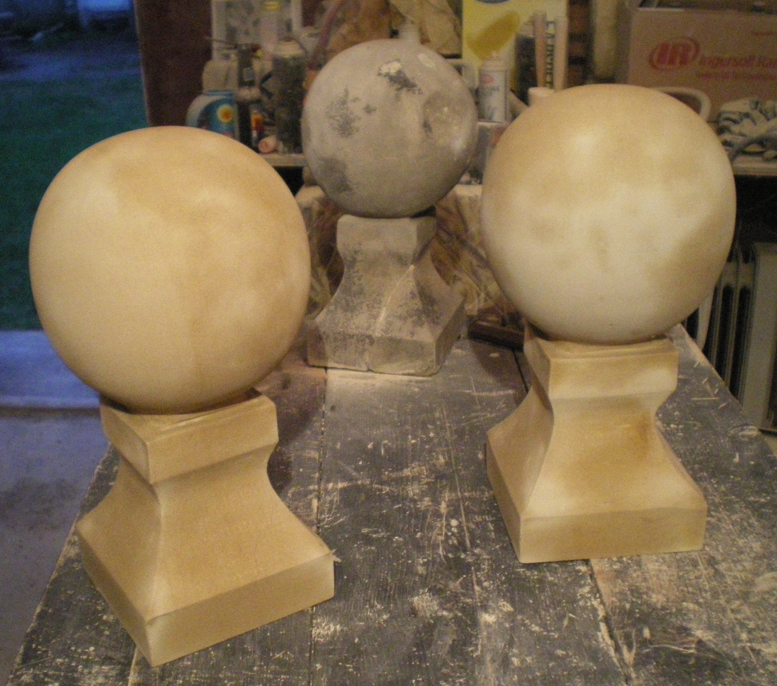 Ball Finials — Carved to Match Existing