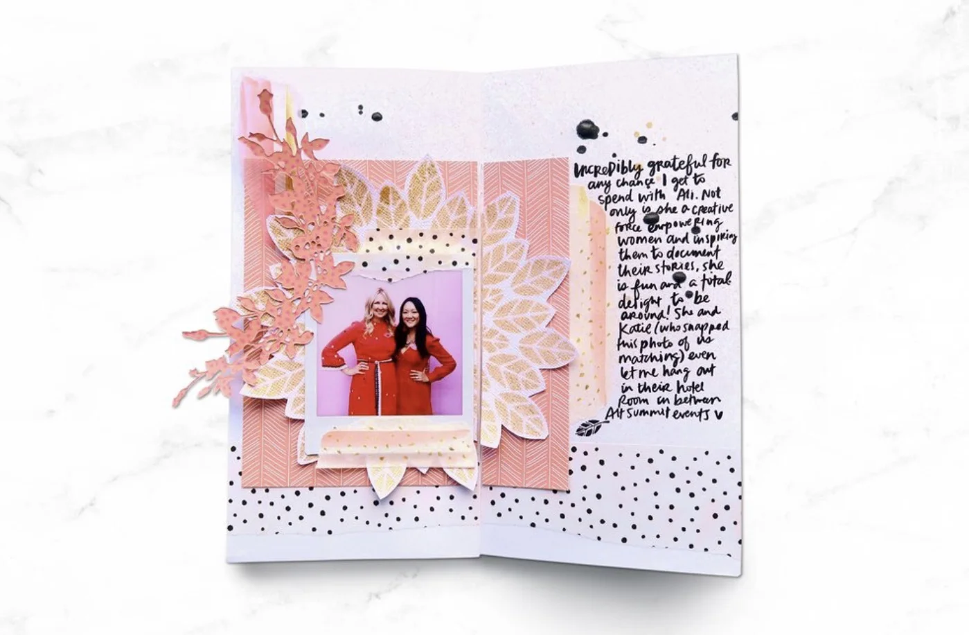 For more ideas and specific instructions for how to achieve this traveler’s notebook spread using Altenew products, check out my blog post from earlier this year.