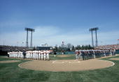 Home plate view when O's played at Memorial Stadium.