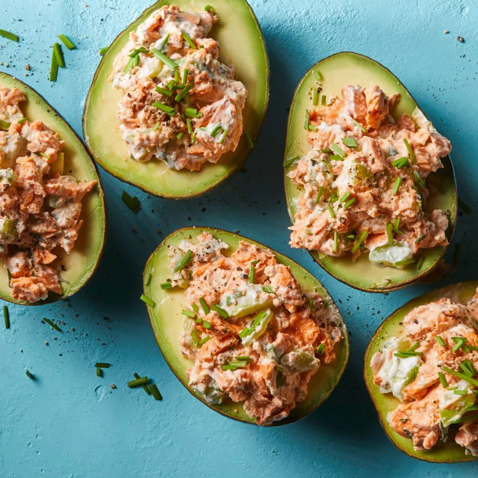 Add Some Delicious Variety to Your Diet with These Mouthwatering Salmon-Stuffed Avocados!