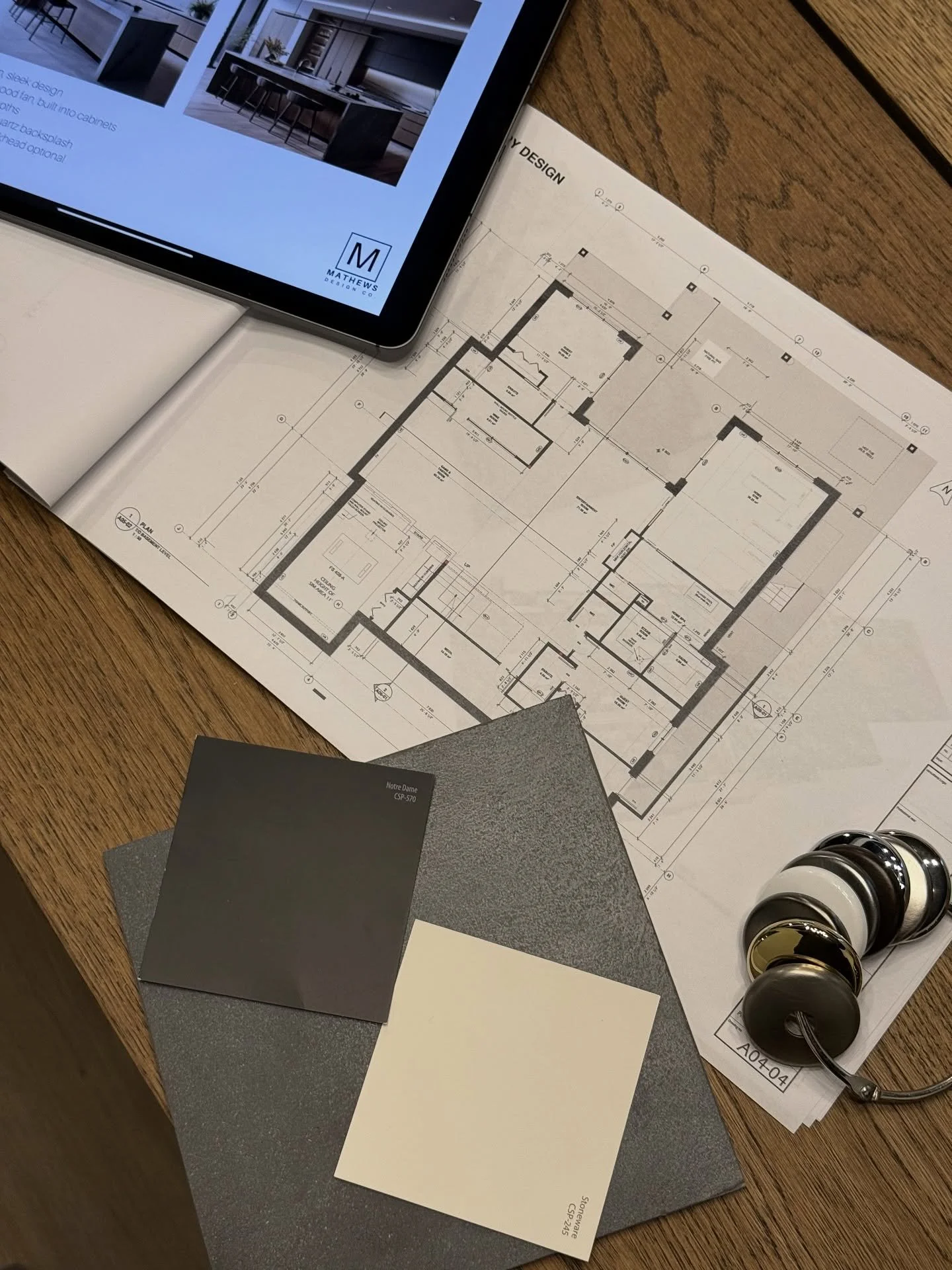 Diving into the details! We love this stage of the process&mdash;laying out the plans, selecting the perfect palette, and choosing finishes that will bring our client&rsquo;s vision to life. It&rsquo;s all in the details!

#MathewsDesignCo #InteriorD