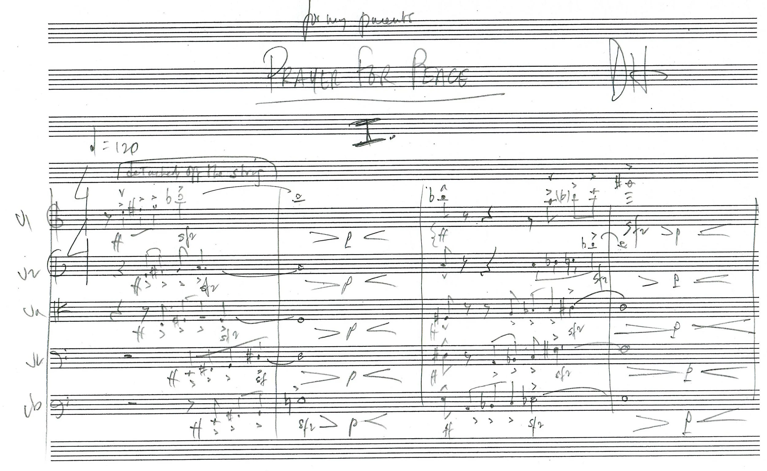 First few bars of the original sketch.