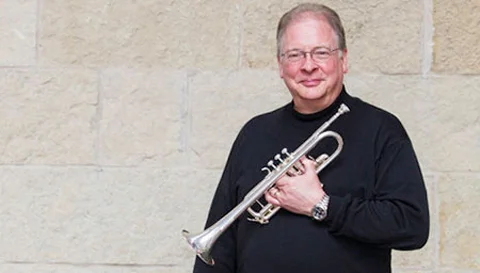 The solo trumpet part in Joyful Music was composed for virtuoso John Aley.