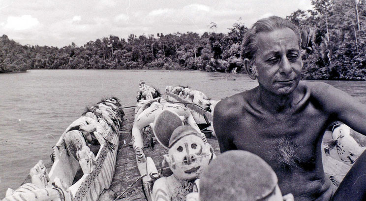 Tobias Schneebaum with the Asmat.