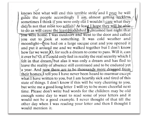 Hagen's notations on the original source text for The Lord Knows and O, For Such a Dream